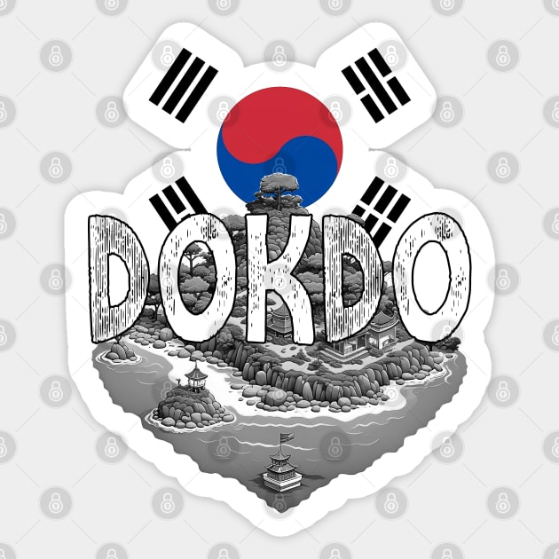 Dokdo The Beautiful Island Of South Korea Sticker by Pharaoh Shop